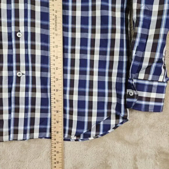 Paul and Shark Yachting Made In Italy Dress Shirt Mens Size 38 Long Sleeve Plaid - Picture 4 of 10